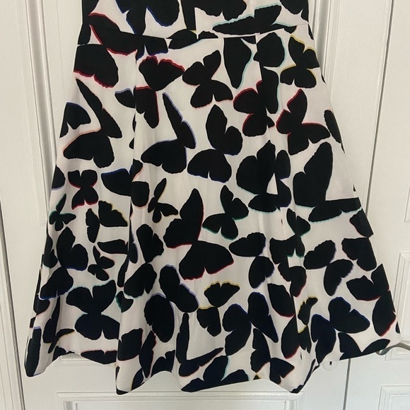 NWT Kate Spade Butterfly Black White Colorful Rainbow Fit & Flare Pocket Dress 6 - Picture 6 of 15